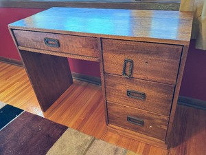 lot 49 image: Vintage Campaign Style Desk