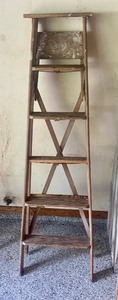 lot 107 image: Two Vintage Step Ladders