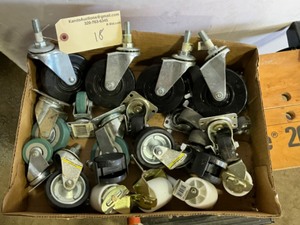 lot 18 image: LOT OF CASTERS NEVER USED
