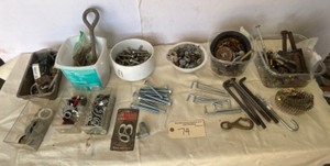 lot 74 image: Misc Hardware Nuts & Bolts, Washers, New & Used