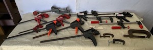 lot 90 image: Bar Clamps, C Clamps 14 count