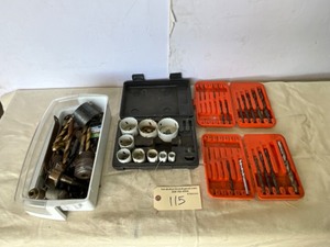lot 115 image: Lots of Drill Bits, Titanium Bits, Hole Saw Kit
