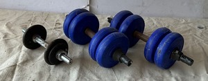 lot 300 image: 3- 40 lbs Dumbbells