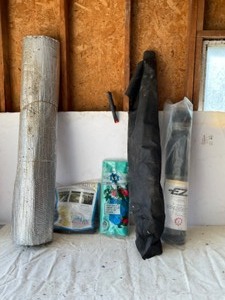 lot 342 image: Lawn & garden items - Bird netting, plant protectors, ez gardening polypropylene