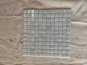 lot 349 image: 10 sheets - Glass Tiles 1 x 1 glass mosaic iridescent