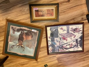 lot 503 image: Lot of pictures - Birds, Count your Blessings  Deer