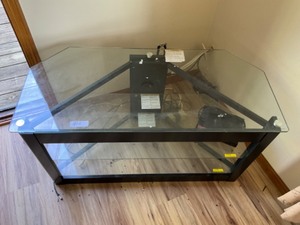 lot 414 image: Glass TV Stand
