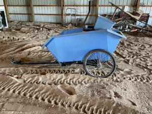 lot 684 image: 2 Wheel cart with totes