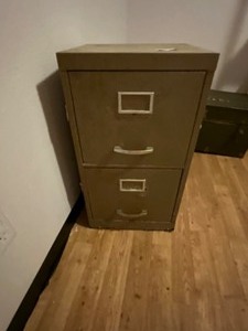 lot 492 image: 2 Drawer File Cabinet  or Shop Storage