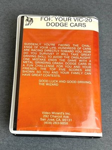 lot 13 image: Vintage Dodge Cars Cassette Game for VIC-20 The Wizards Magic Toy Box
