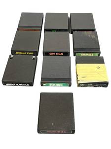 lot 33 image: Vintage ATARI 2600 Video Game Lot - StampedeBerzerkRaiders of the Lost Ark112 Tele-GamesSpace War and More