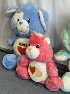 lot 109 image: Vintage Care Bear Plush Lot including Rare 7-inch 1984 Love a Lot Toy Bank
