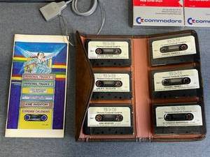 lot 125 image: Vintage VIC-20 Lot - Commodore Datassette C2N-B (Untested), Cassettes, Joystick, VIC-20 Console Box, and More