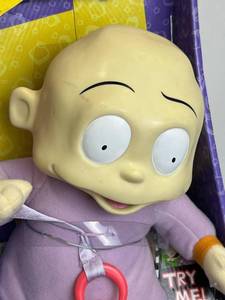 lot 127 image: 1998 Rugrats Talking Baby Dil Pickles Doll Stop My Hiccups (Appears New in Box with some shelfstorage wear)