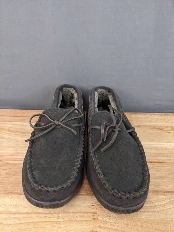 lot 84B image: New Mens Minnetonka Pile Lined Hardsole Slipper Size 11W N