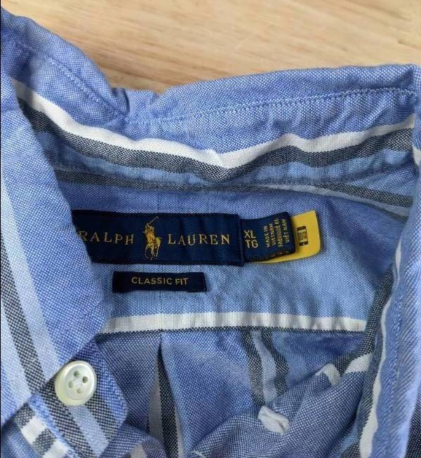 lot 80A image: Mens Ralph Lauren Button Up Shirt Size XL F
