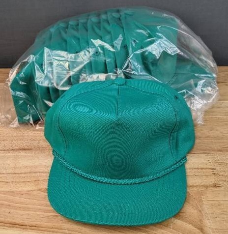 lot 50D image: 48 Brand New Yupoong Jade Green Snap Back Hats for BoysYouth  A