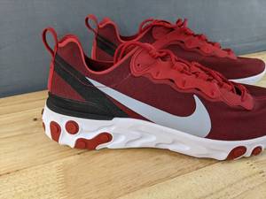 lot 40A image: New Nike React Element 55 Shoes Mens Size 12 Sneakers Red N