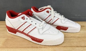 lot 55C image: Brand New Adidas Rivalry Low Shoes Mens Size 9 Sneakers White Red N