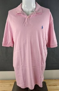lot 127A image: Polo Ralph Lauren Pink Mens Size Large Polo Shirt N