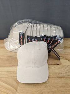 lot 173A image: 12 Brand New Yupoong Stone Hats Flexfit SmallMedium A