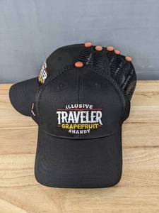 lot 74A image: 6 Brand New Illusive Traveler Grapefruit Shandy Beer Trucker Hats OSFM N