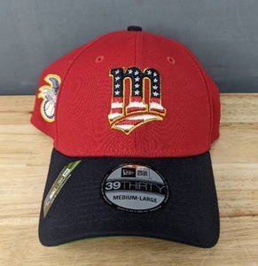 lot 41E image: Brand New MLB Minnesota Twins 4th of July New Era 39Thirty Hat MediumLarge $334 Retail N