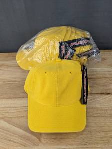 lot 66A image: 8 Brand New Yupoong FlexFit Yellow Hats Size SmallMedium A