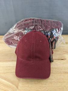 lot 63A image: 20 Brand New Yupoong FlexFit Maroon Hats Size LXL A