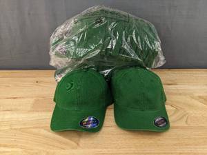 lot 104A image: Brand New Yupoong Flexfit Green Hats 11 SmallMedium and 12 LargeXL A