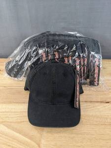 lot 401A image: 12 Brand New Youth Flexfit OSFM Black Hats A