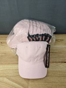 lot 308A image: 34 Brand New Pink Yupoong Youth Flexfit OSFM Hats A