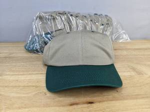 lot 144 image: 12 Brand New Advantage Series LTD Tan and Dark Green Hats OSFM  A