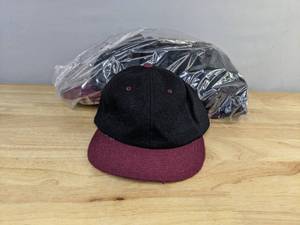 lot 148 image: 12 Brand New Yupoong Maroon and Blue Hats OSFM A