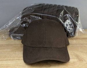 lot 127B image: 12 Brand New Advantage Series Ltd. Velcro Brown Hats One Size Fits Most A