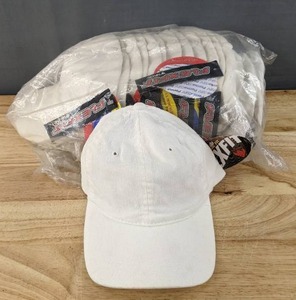 lot 99 image: 16 Brand New Yupoong White Flexfit Hats OSFM A