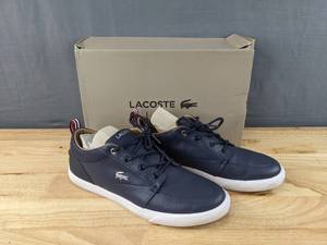 lot 5 image: New Navy Blue Lacoste Bayliss Sneakers, Mens Size 10 L