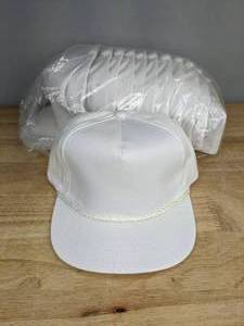 lot 156 image: 12 Brand New White Youth Yupoong Hats OSFMA
