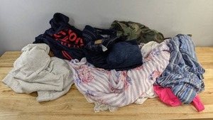 lot 176 image: Assorted Womens Clothing American Eagle Outfitters Jeans and Shirts, Candies, New England Patriots and More C