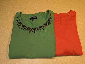 lot 407 image: Jones New York Relativity Tops Green Salmon Womens Size 1X P