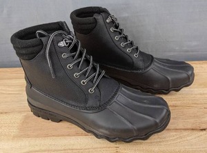 lot 329 image: Brand New Sperry Avenue Duck Synth Black Boot Mens Size 10 L