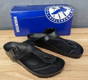 lot 39 image: Brand New Birkenstock Gizeh Black Thong Sandals Womens Size 9Mens Size 7 Ultra Lightweight L