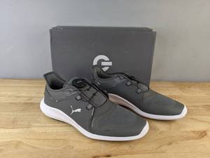lot 143A image: Brand New Puma Ignite Fasten 8 Golf Shoes Mens Size 11 - Gray L