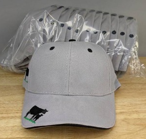 lot 51A image: 48 Brand New Advantage Series Ltd. Velcro Grey and Black Cattle Hats One Size Fits Most A