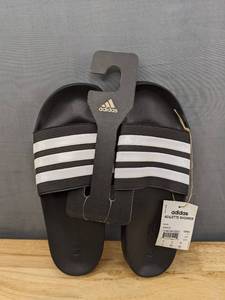 lot 142A image: Brand New Adidas Adilette Shower Cloudfoam Slides Mens Size 11 L