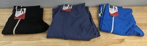 lot 146A image: Brand New 3 Pairs of Members Mark Womens Everyday Fashion Legging and Everyday Flare Yoga Pant Black, Navy Blue and Royal Blue Size XL L