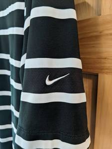 lot 131B image: Nike Golf Black Striped Polo Shirt Mens XXL N