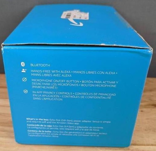 lot 47A image: Amazon Echo Dot (5th Gen 2022) - Smart Speaker with Alexa - Charcoal Y
