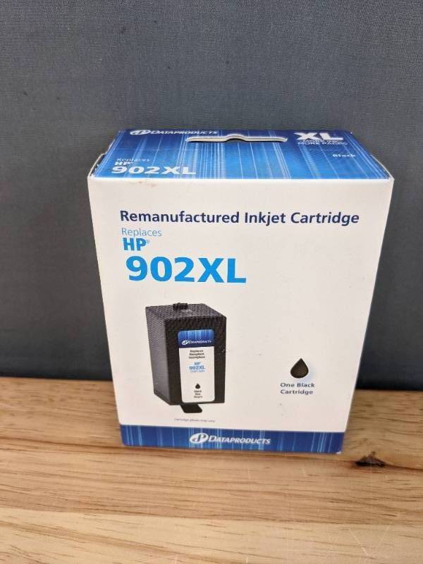 lot 70A image: 4 Boxes of Brand New DataProducts Remanufactured Inkjet Cartridges- HP 902XL Y