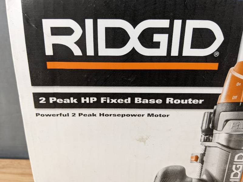 lot 33B image: Brand New Ridgid 11 Amp 2 HP 12 in. Corded Fixed Base Router I